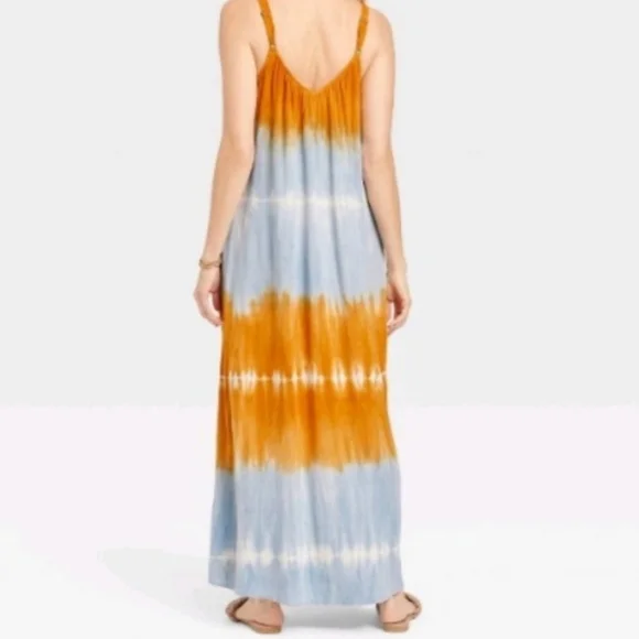 Gorgeous Tie-dye Maxi Rayon and linen brand new dress. Size XL. NWT. - Picture 2 of 5